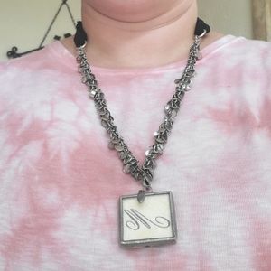 Jewel Kade Rhinestone Intial M Necklace